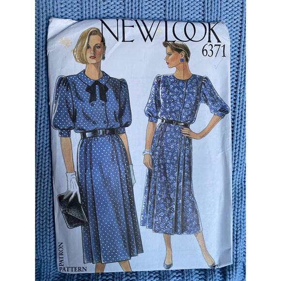 Simplicity 6371 pattern Shirt dress 1980s sz 8-18 - Picture 1 of 4